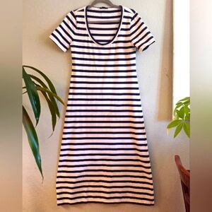 J. Crew Classic Mariner Cloth Striped Preppy Nautical Casual Coastal Maxi Dress